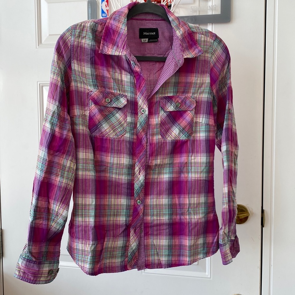 Cute Marmot Plaid Button Down